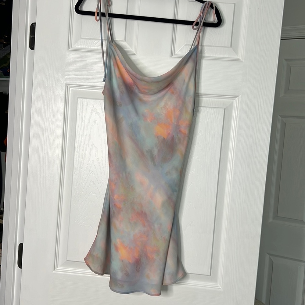 Skylar + Madison chiffon dress sz small. Worn once. Cowl neck, adorable
